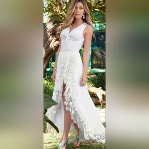 White Venus Romper Dress